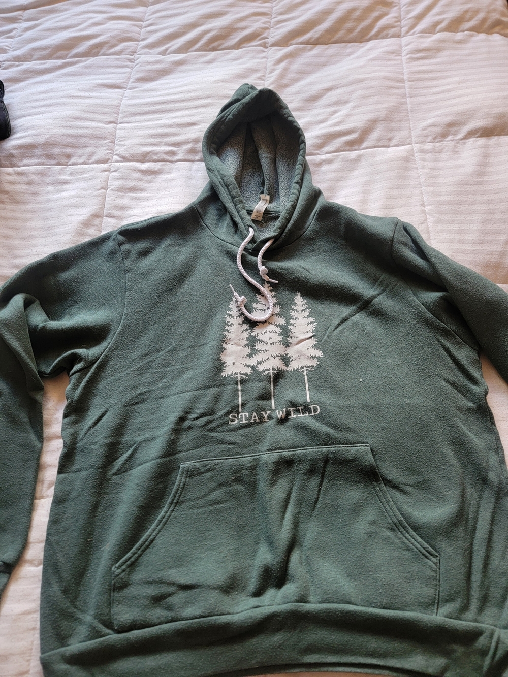 Bella Canvas Green 'Stay Wild' Tree Graphic Hoodie